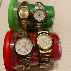 Lot of 4 old vintage watches untested look great